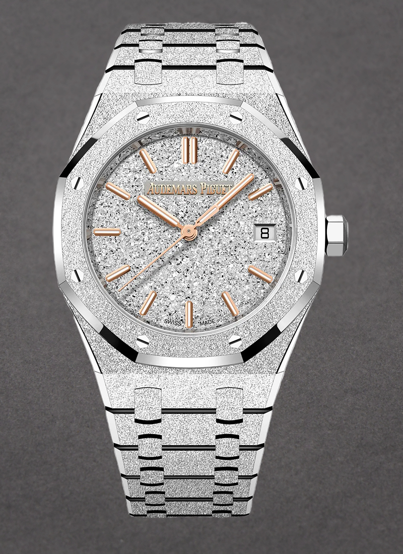 Audemars Piguet Royal Oak 34mm Automatic in Frosted White Gold 