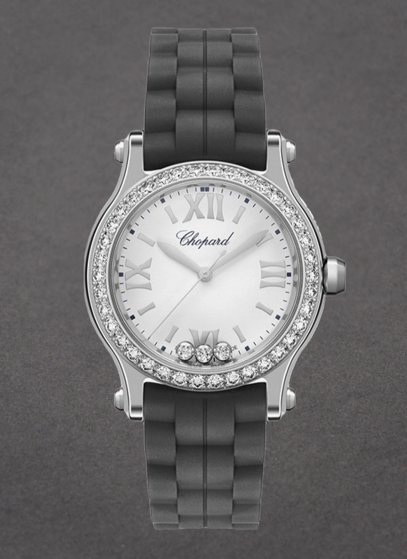 Chopard Happy Sport Round 30mm in Steel with Diamond Bezel