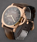 PAM 1341 - Luminor 1950 44 3 Days in Rose Gold on Brown Calfskin Leather Strap with Brown Dial