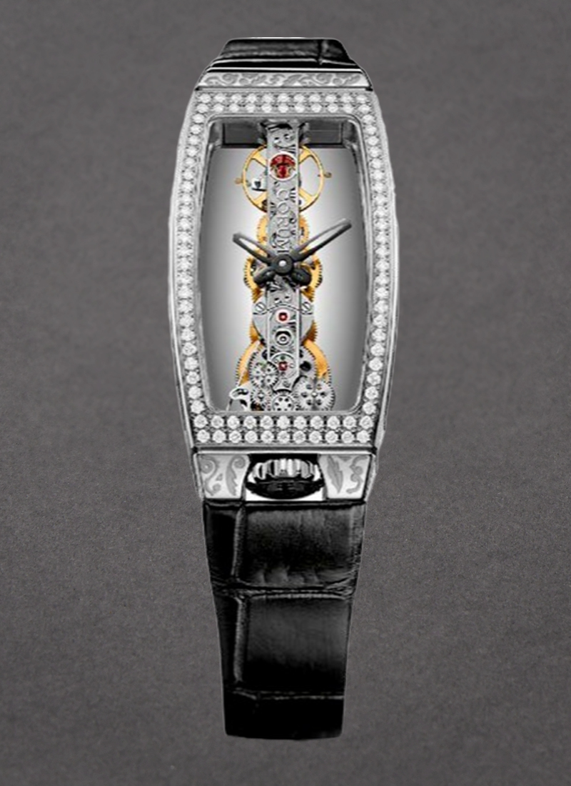 Corum Golden Bridge MIss in White Gold with Diamond Bezel