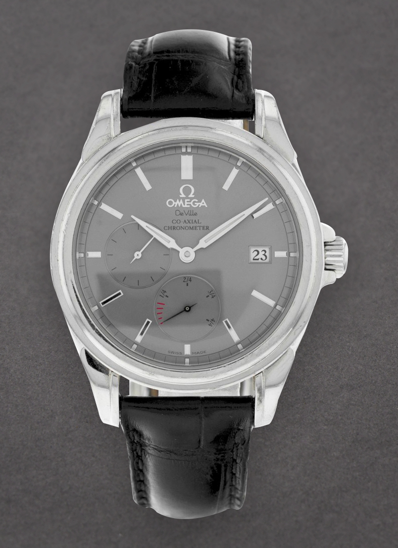 Omega Co-Axial Power Reserve in Steel