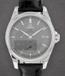 Co-Axial Power Reserve in Steel On Black Crocodile Leather Strap with Grey Dial