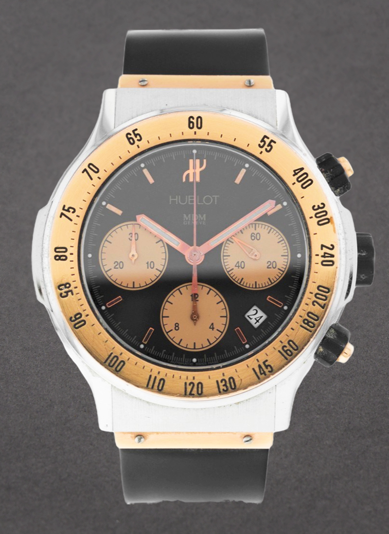 Hublot Super B Chronograph in Steel with Rose Gold Bezel