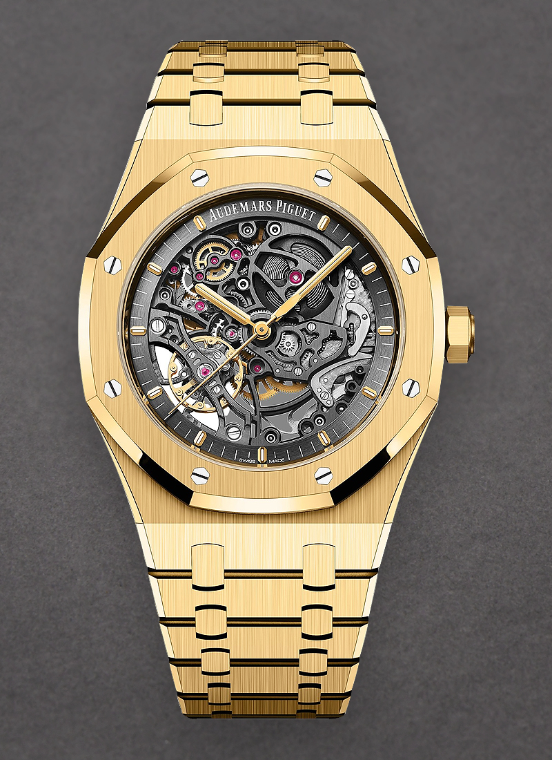 Audemars Piguet Royal Oak 41mm Double Balance Wheel Openworked in Yellow Gold 