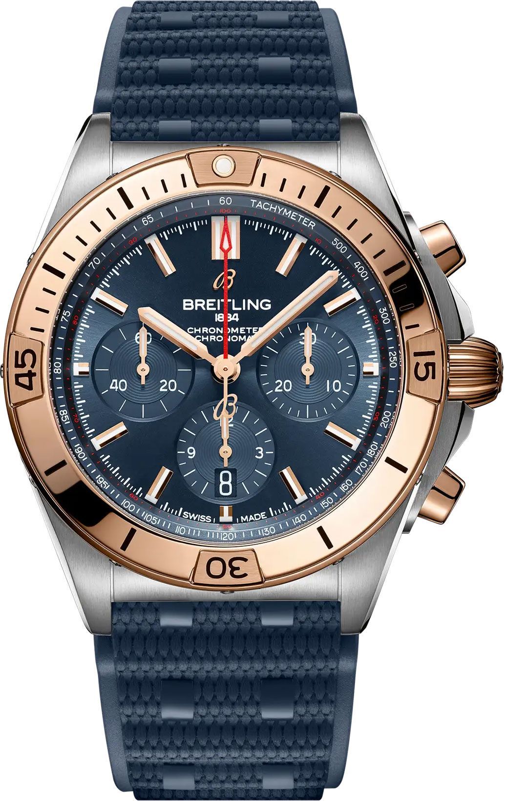 Breitling Chronomat B01 42mm  in Steel with Rose Gold Bezel