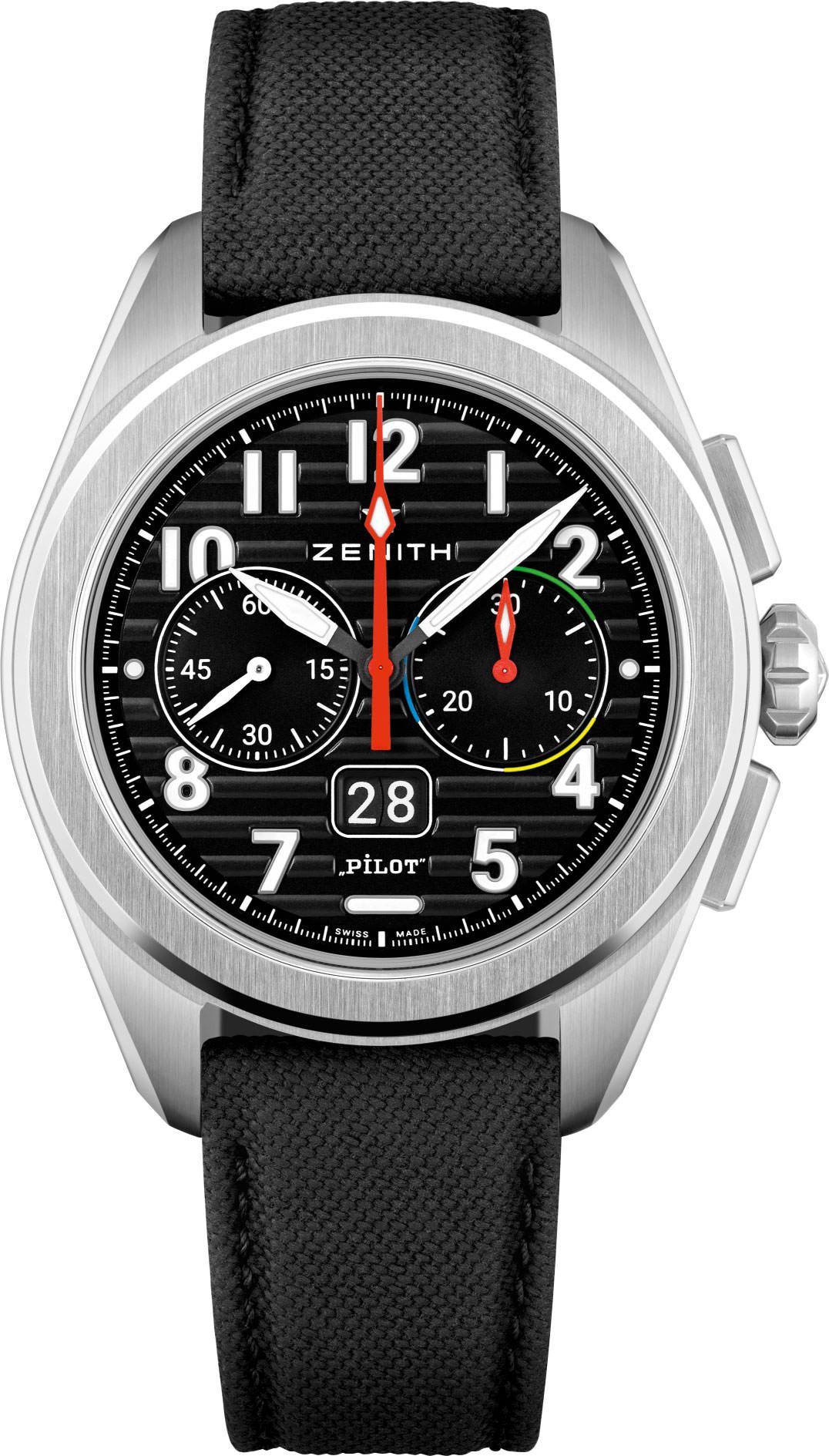 Zenith Pilot Big Date Flyback 42.5mm in Steel