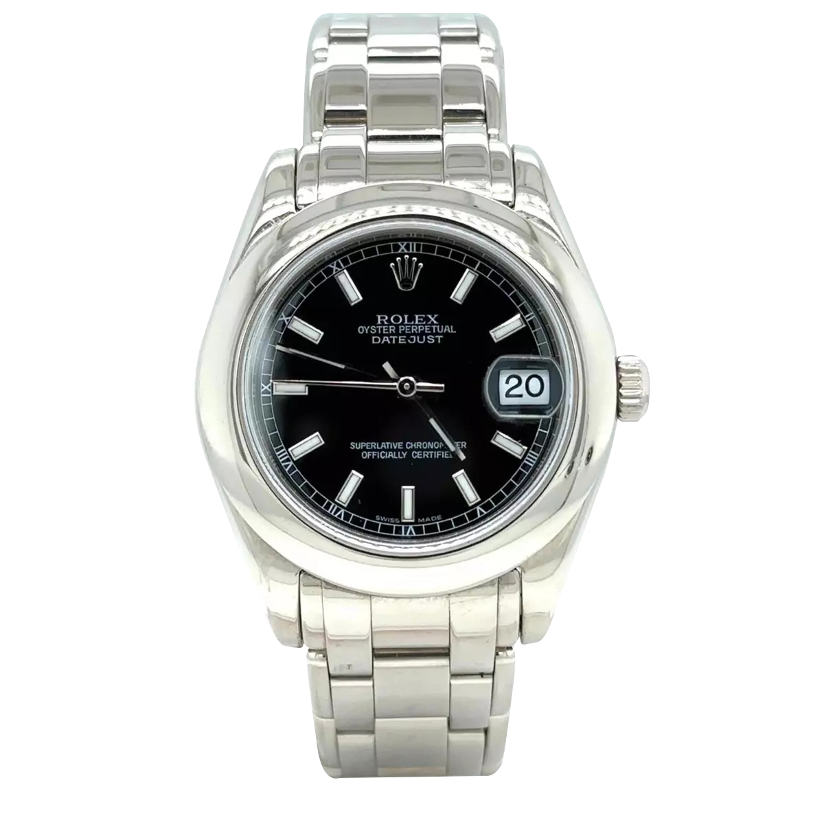 Pre-Owned Rolex Masterpiece 34mm in White Gold with Smooth Bezel