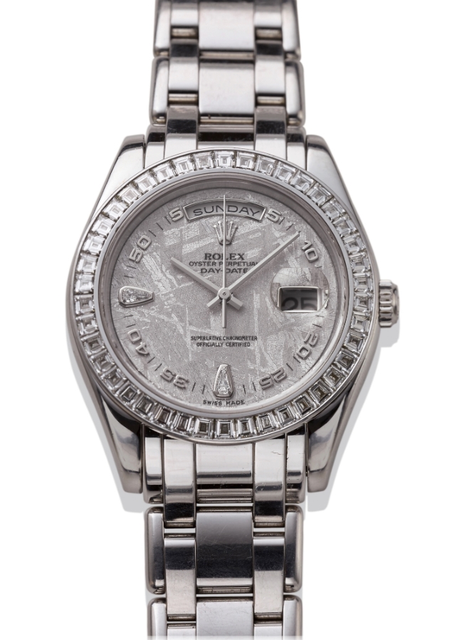 Pre-Owned Rolex Masterpiece Day Date in Platinum with Diamond Bezel