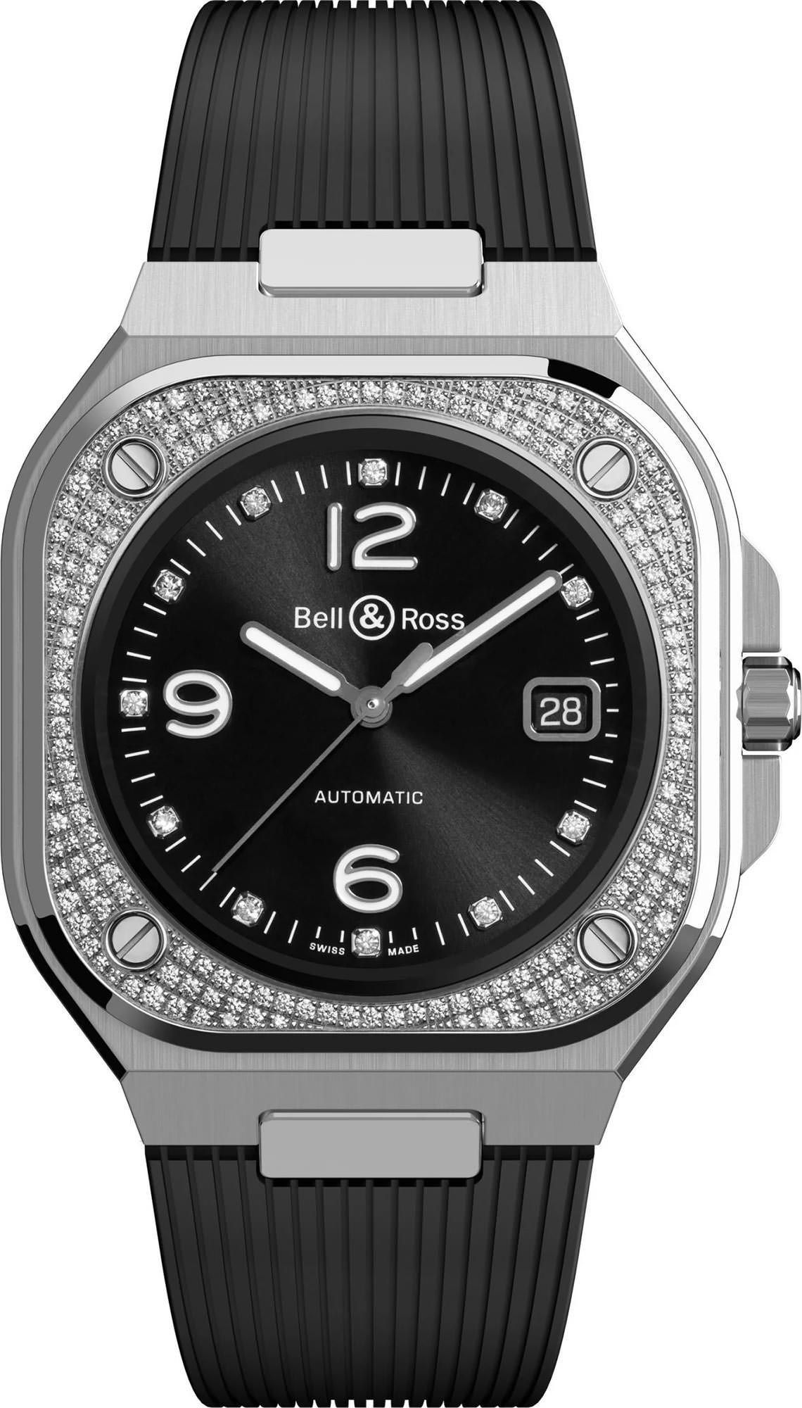 Bell & Ross BR-05 40mm Automatic in Steel with Diamond Bezel