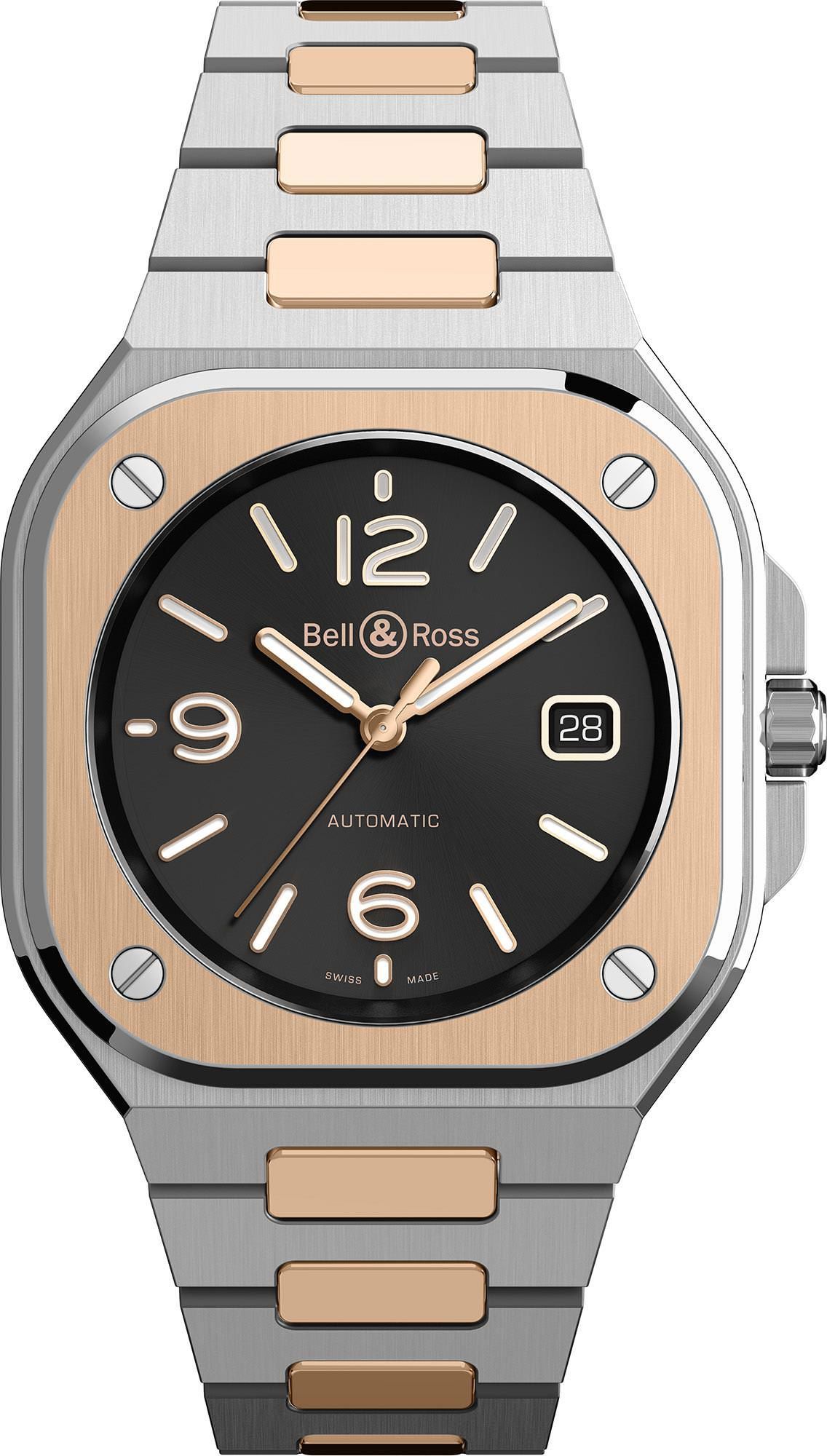 Bell & Ross BR-05 40mm Automatic in Steel with Rose Gold Bezel