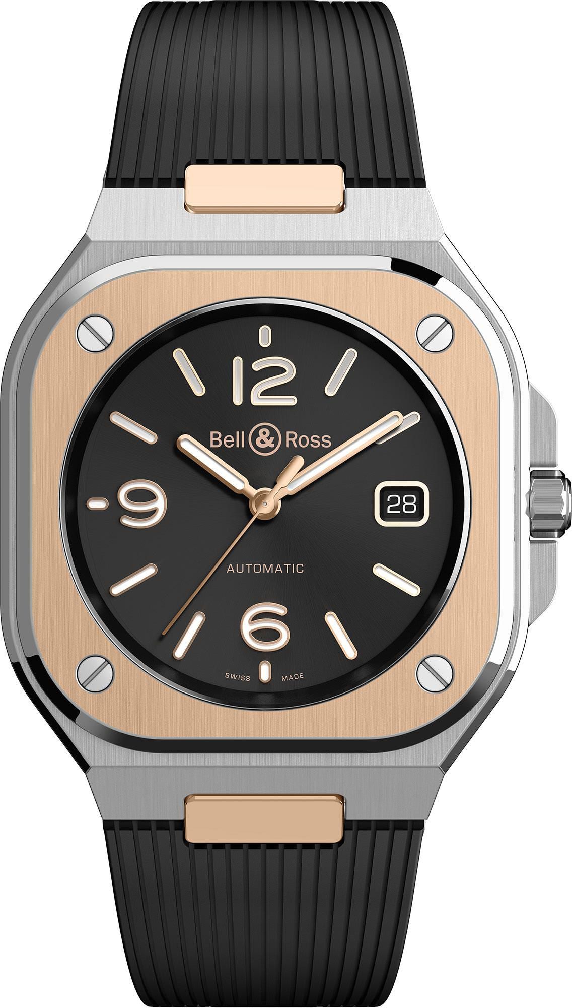 Bell & Ross BR-05 40mm Automatic in Steel with Rose Gold Bezel