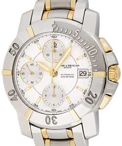 Capeland S Chronograph in Steel Gold on 2-Tone Bracelet with White Dial