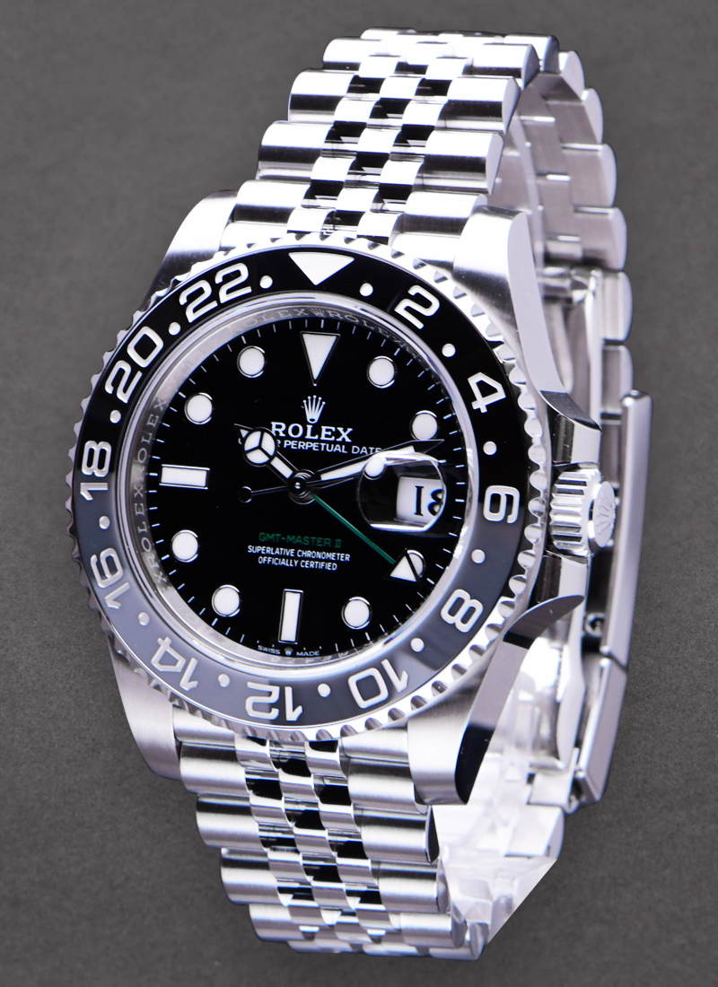 Pre-Owned Rolex GMT Master II Bruce Wayne in Steel with Grey & Black Bezel