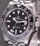 GMT Master II Bruce Wayne in Steel with Grey & Black Bezel on Steel Jubilee Bracelet with Black Dial