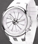 Turbine Pilot 48mm on White Rubber Strap with a Tang Buckle