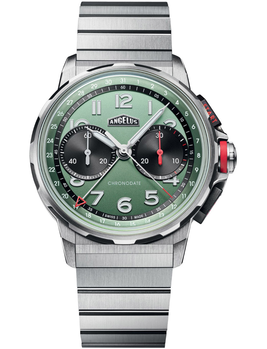 Chronodate 42.5mm in Titanium on Titanium Bracelet with Green Dial