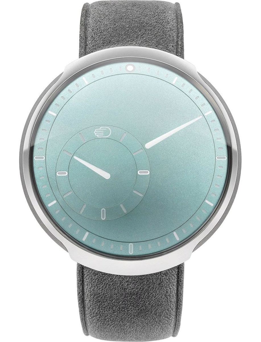 Type 8 .1 Sage 42.9mm in Titanium on Grey Calfskin Leather Strap with Green Dial