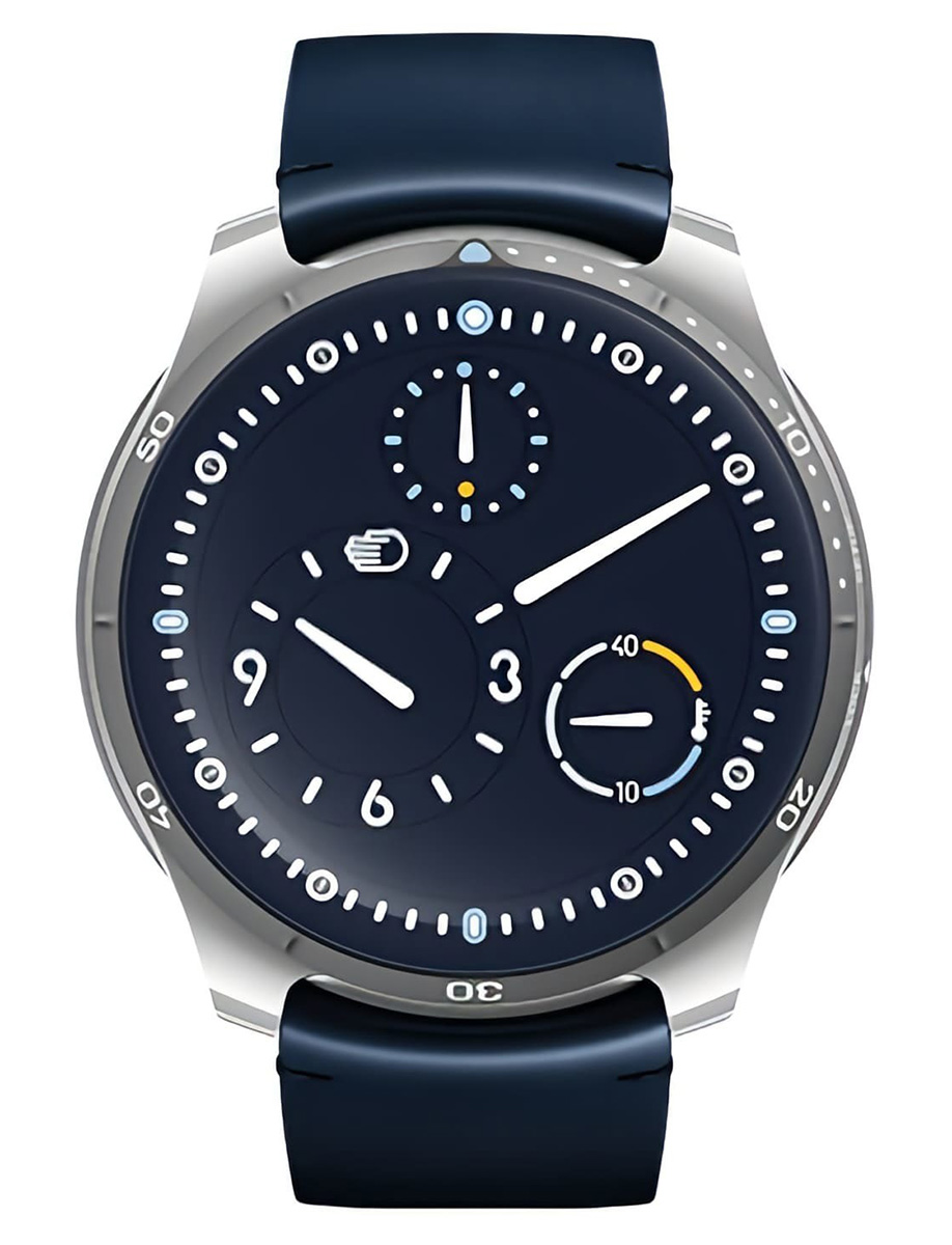 Type 5 N Night Blue 46mm in Grade 5 Titanium on Blue Cordovan Leather Strap with Blue Dial