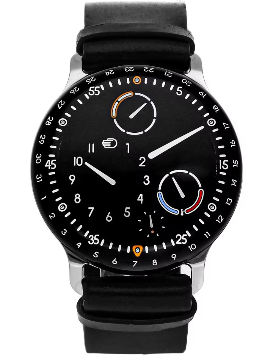 Type 3 .5 Black 44mm in Grade 5 Titanium on Black Leather Strap with Black Dial