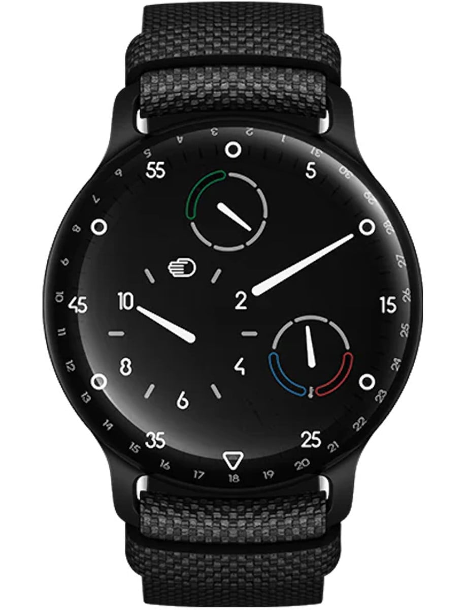 Type 3 44mm in Grade 5 Titanium on Black Fabric Strap with Black Dial