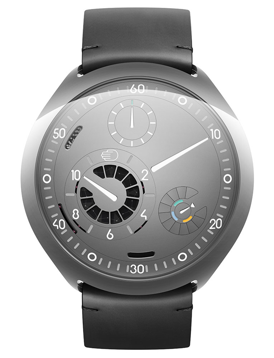 Type 2 G Grey 45mm in Grade 5 Titanium on Grey Barenia Leather Strap with Grey Dial