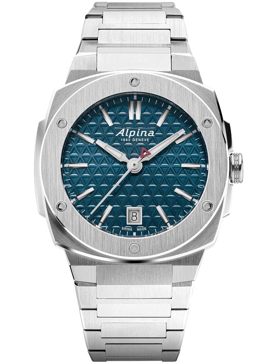 Alpiner Extreme Quartz in Brushed Steel on Brushed Steel Bracelet with Blue Dial