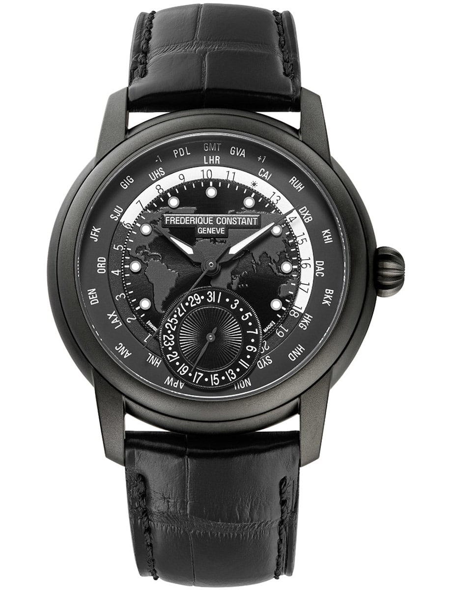 Classics Worldtimer Globetrotter Edition in Black Steel on Black Alligator Leather Strap with Black Dial - Limited Edition 300