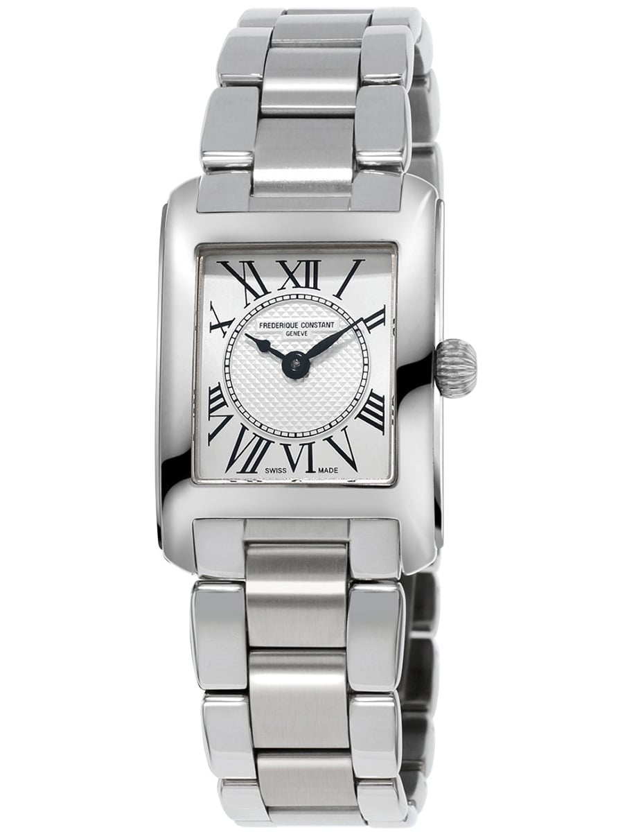Square Ladies 23 in Steel on Steel Bracelet with Silver Dial