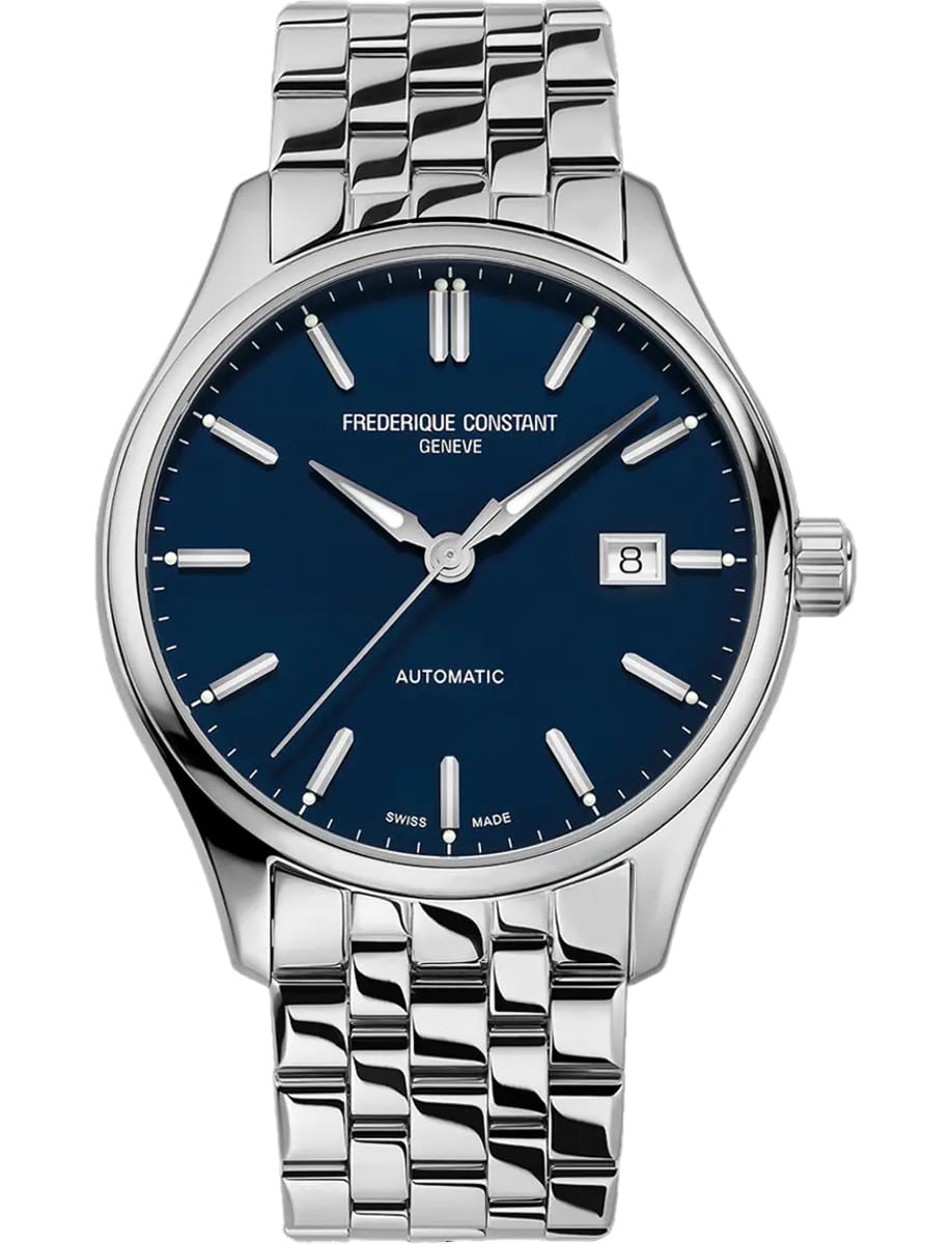 Classics Gents Index Automatic 40mm in Steel on Steel Bracelet with Blue  Dial