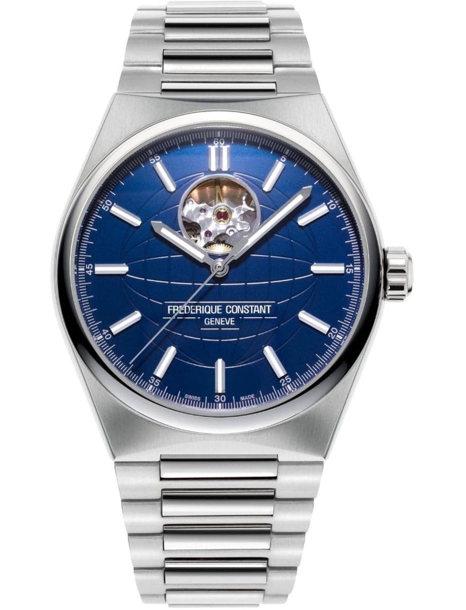 Highlife Heart Beat Automatic 41mm in Steel on Steel Bracelet with Navy Blue Dial