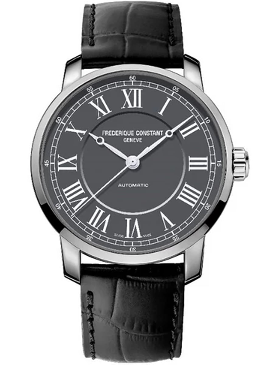 Classics Premiere 38.5mm in Steel - Limited Edition 500 Pieces on Black Calf Leather Strap with Black Dial