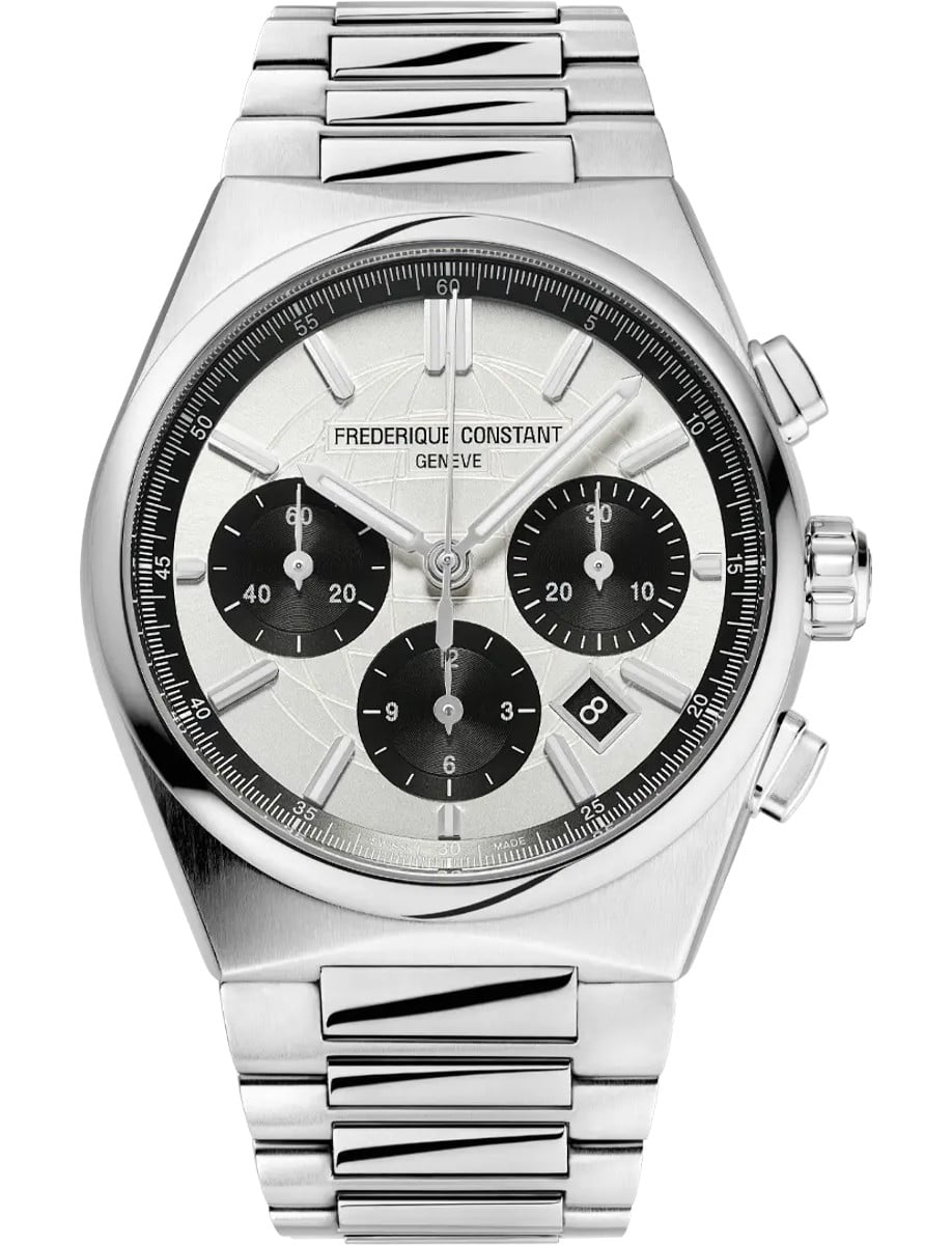 Highlife Chronograph Automatic 41mm in Steel on Steel Bracelet with Matte White Dial - Limited Edition 1888 pieces