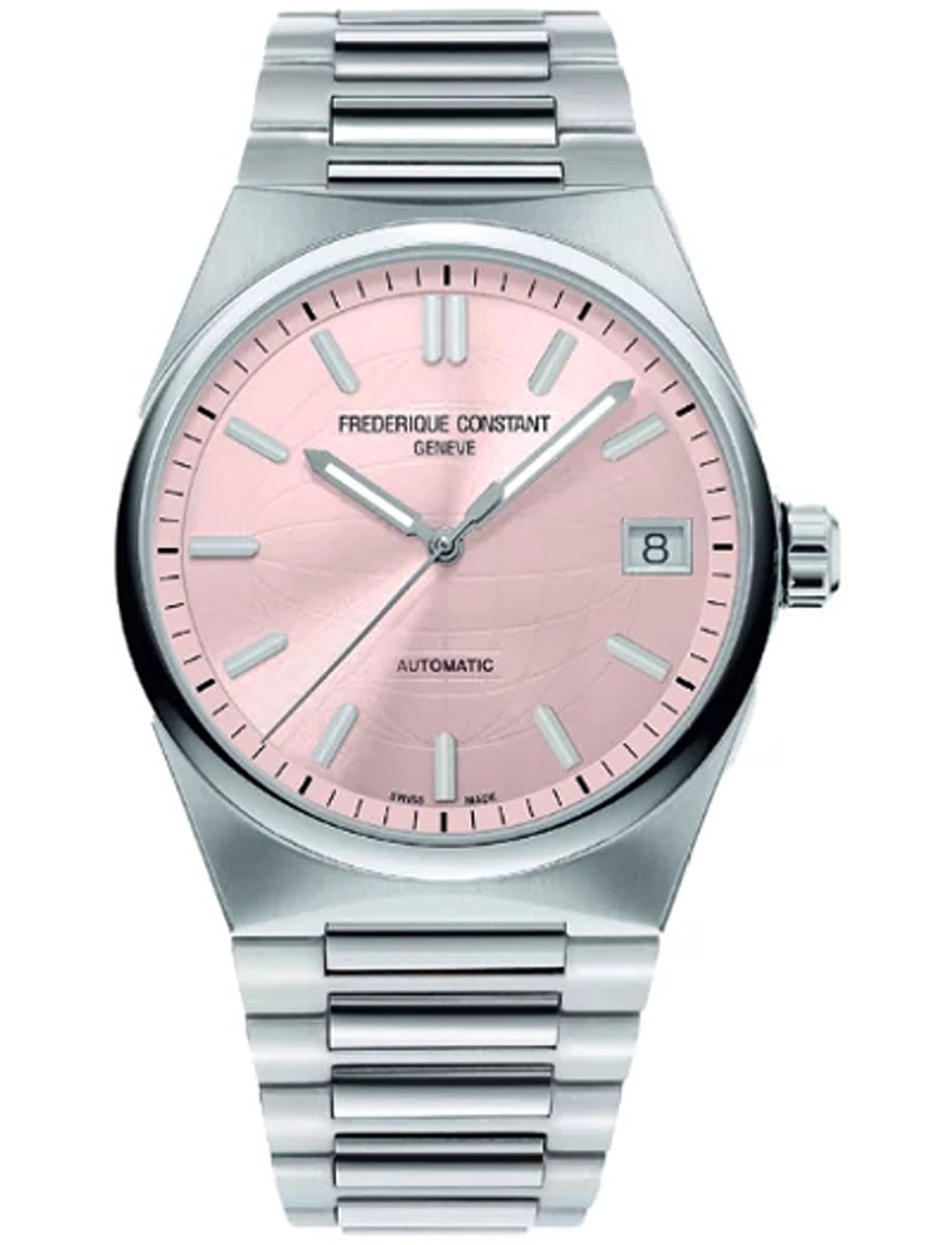 Highlife Automatic 34mm in Steel on Steel Bracelet with Pink Dial