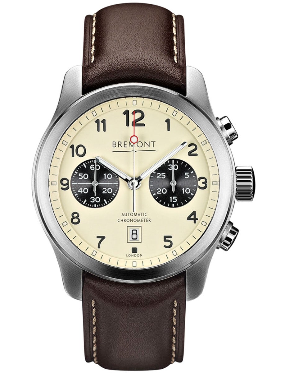 Pilot ALT1-C 43mm II in Steel on Brown Calf Leather Strap with Cream Dial