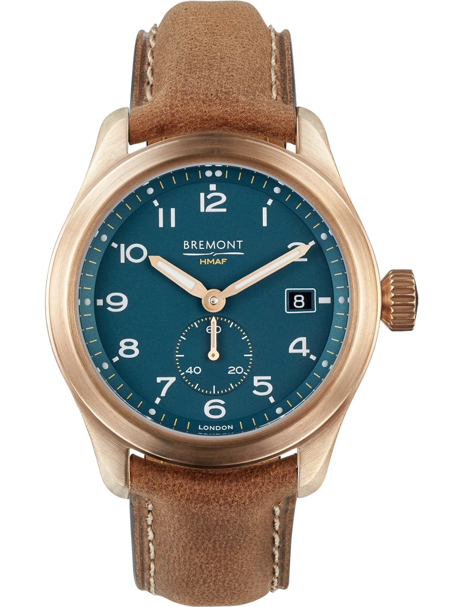Armed Forces Broadsword 40mm in Bronze on Brown Nubuck Leather Strap with Sotek Dial
