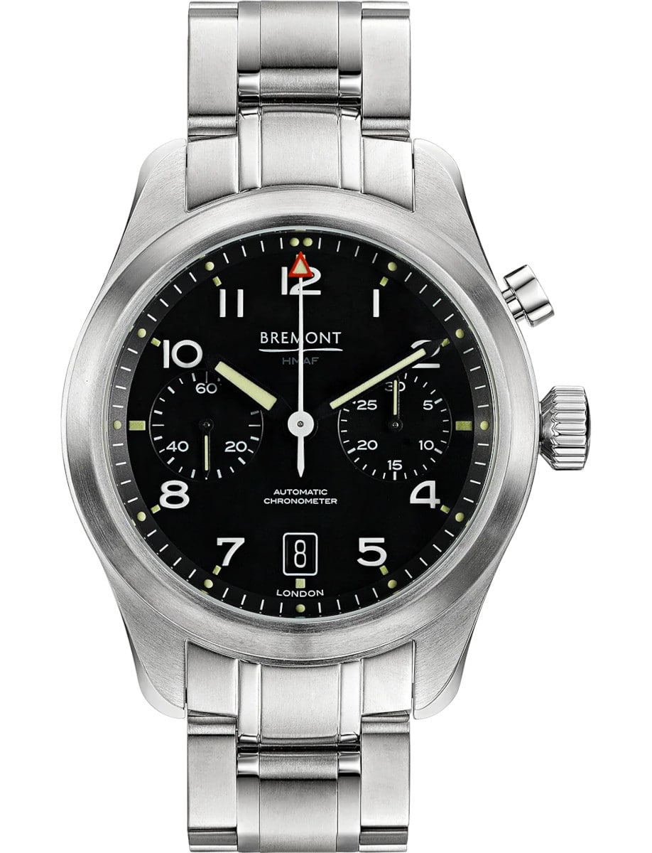 Armed Forces Arrow 42mm in Steel on Steel Bracelet with Black Dial