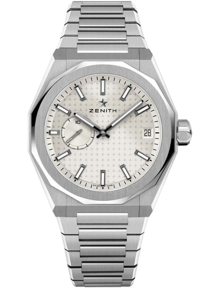 Defy Skyline 41mm in Steel on Steel Bracelet with Silver Sunray Dial