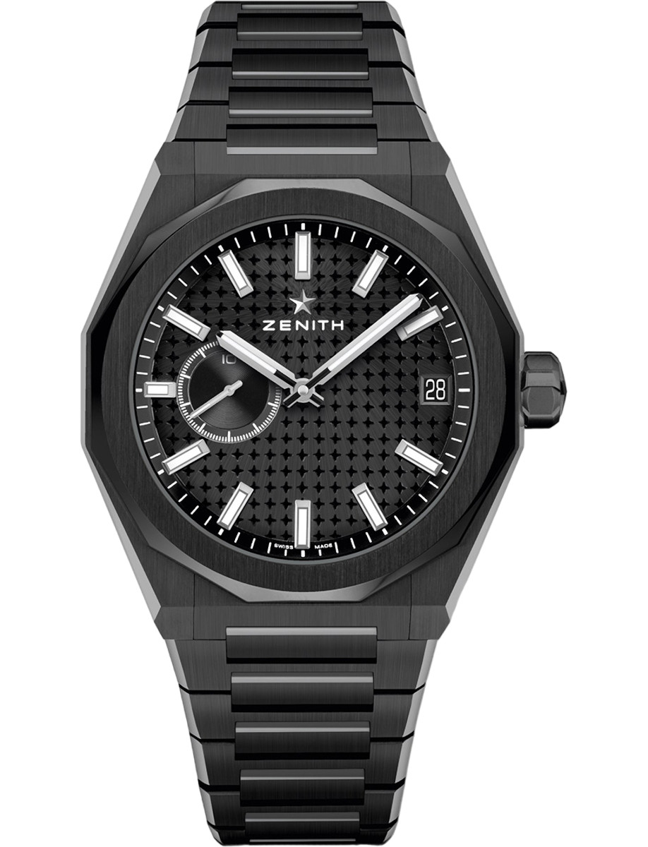 Defy Skyline 41mm Automatic in Black Ceramic on Black Ceramic Bracelet with Black Dial