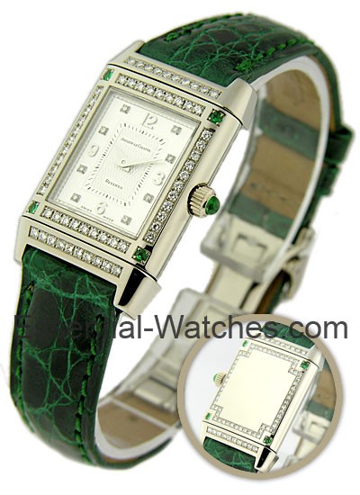 Jaeger - LeCoultre Lady's Reverso With Emeralds and Diamonds