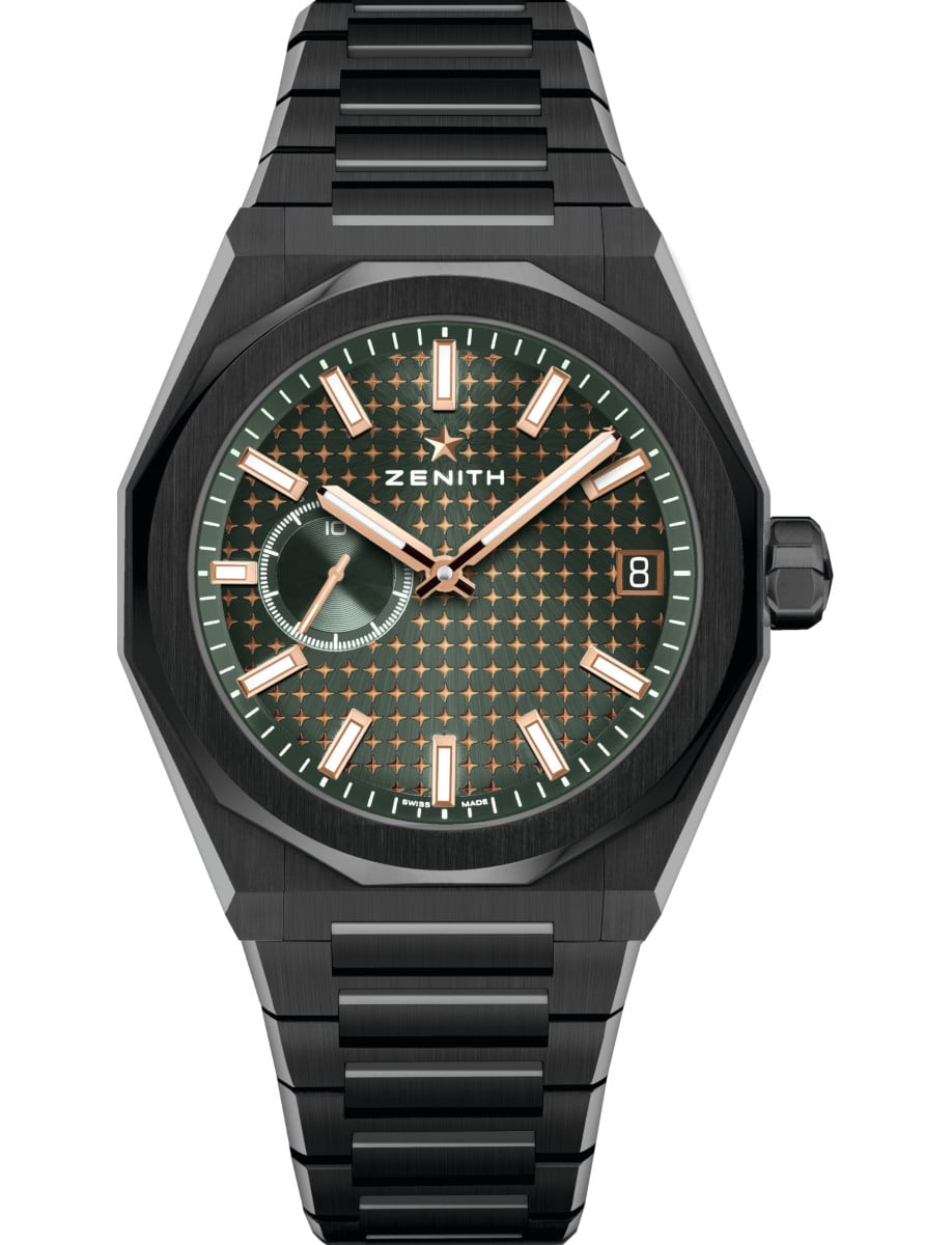 Defy Skyline Americas Edition 41mm Automatic in Black Ceramic on Black Ceramic Bracelet with Deep Metallic Green Dial