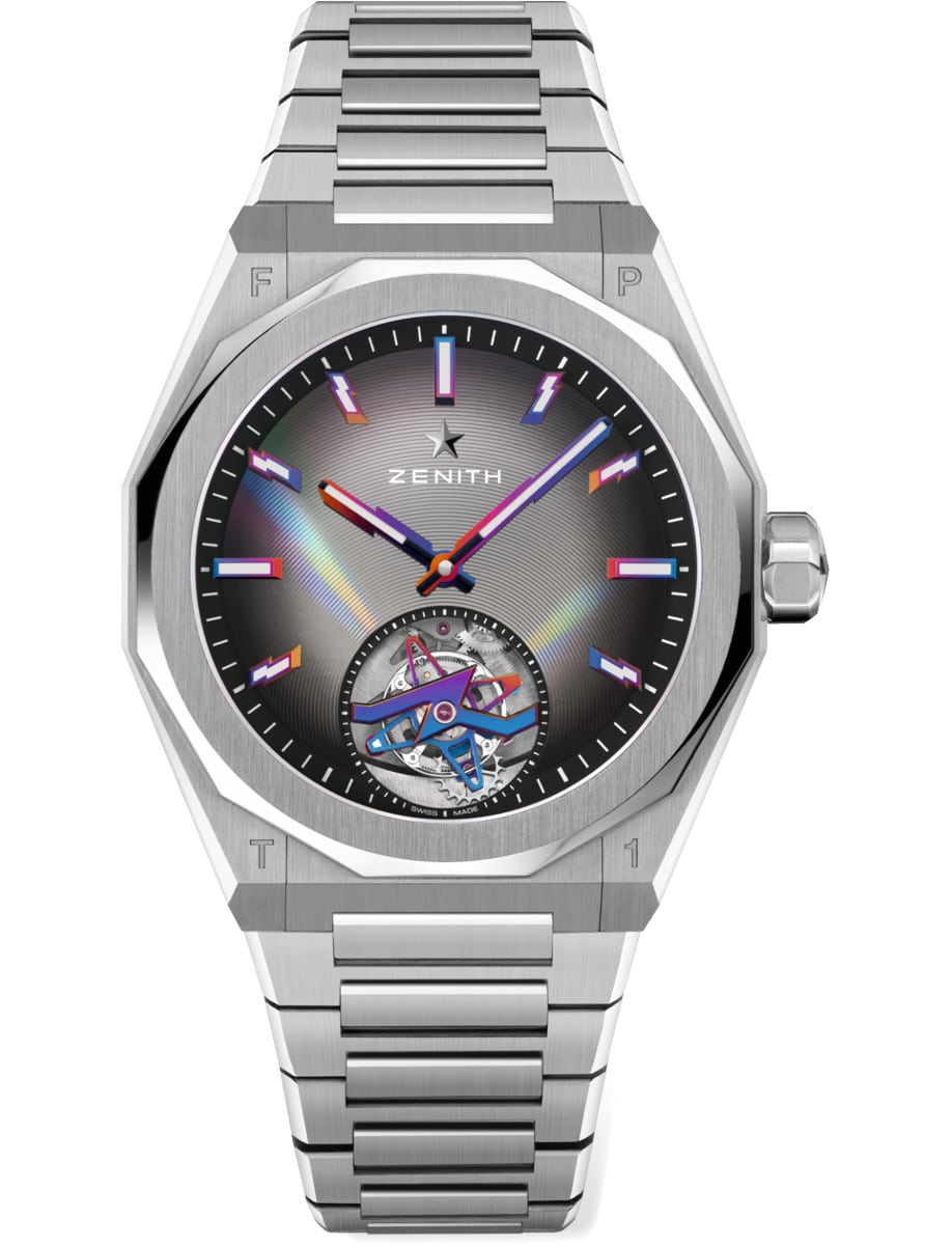 Defy Skyline Tourbillon Felipe Pantone Edition 41mm in Steel on Steel Bracelet with Tinted Sapphire Dial