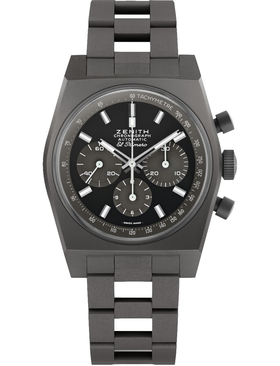 Chronomaster Revival Shadow 37mm in Titanium on Titanium Bracelet with Black Dial