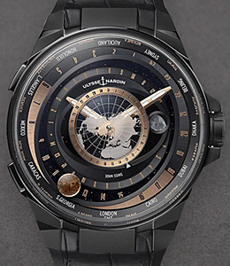 Blast Moonstruck 45mm in Black DLC Titanium & Ceramic on Black Alligator Leather Strap with Black Dial