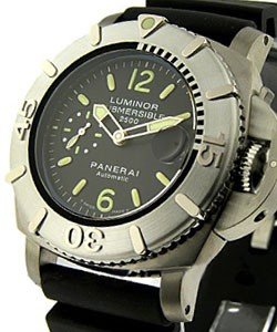 PAM 194 - Luminor Submersible in Titanium with Steel - 2004 Special Edition on Black Rubber Strap with Black Dial