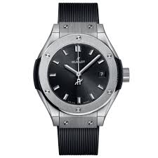 Classic Fusion 29mm in Titanium On Black Rubber Strap with Black Dial