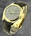 5146J Annual Calendar with Moonphase in Yellow Gold On Brown Leather Strap with Dark Grey Dial