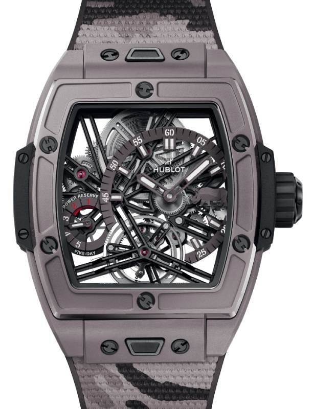 Spirit of Big Bang Tourbillon Sorai 42mm in Grey Ceramic  on Camouflage Rubber Strap with Sapphire Crystal Dial