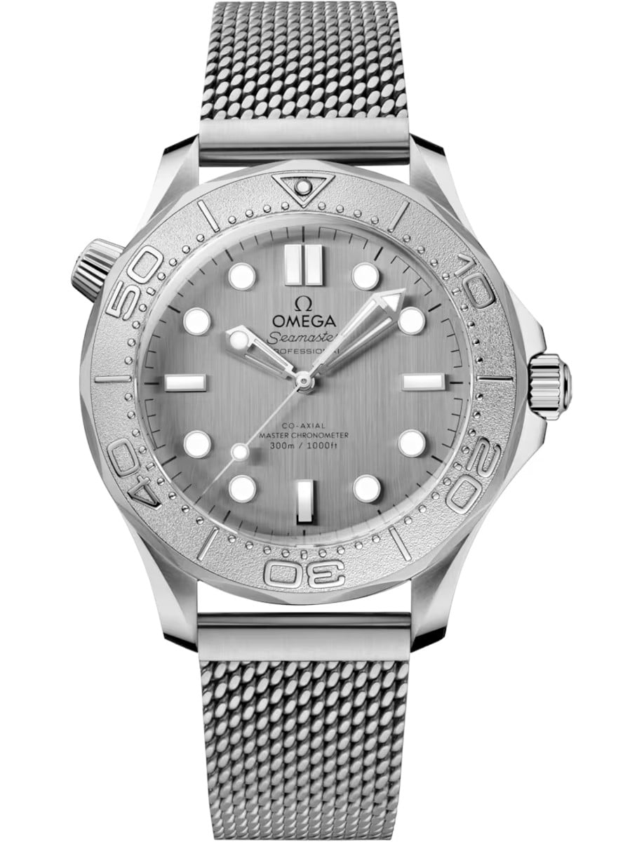 Seamaster Diver 300M 42mm in Steel with Titanium Bezel on Steel Bracelet with Grey Dial