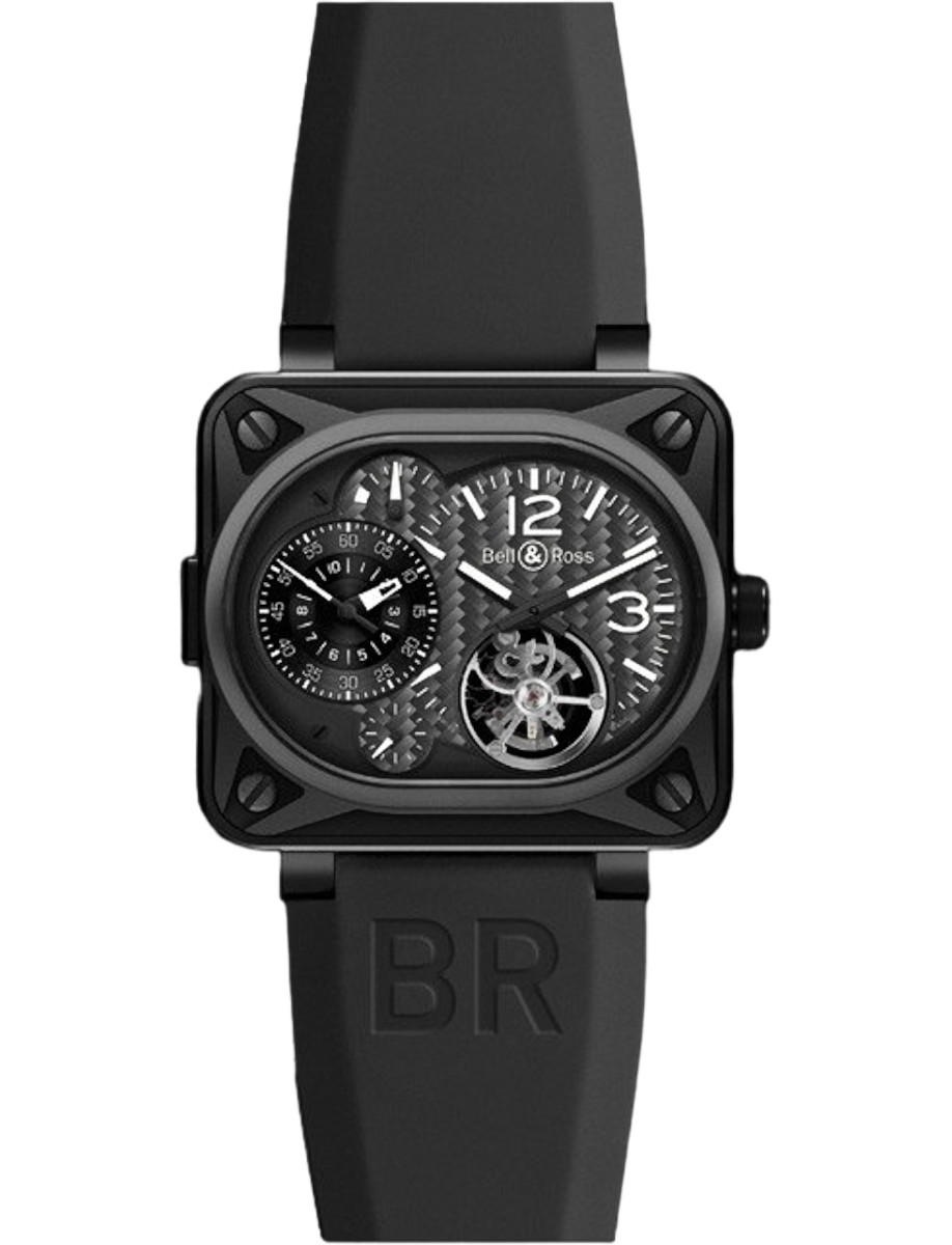 Instruments BR Minuteur Tourbillon in Black DLC Titanium on Black Rubber Strap with Black Dial