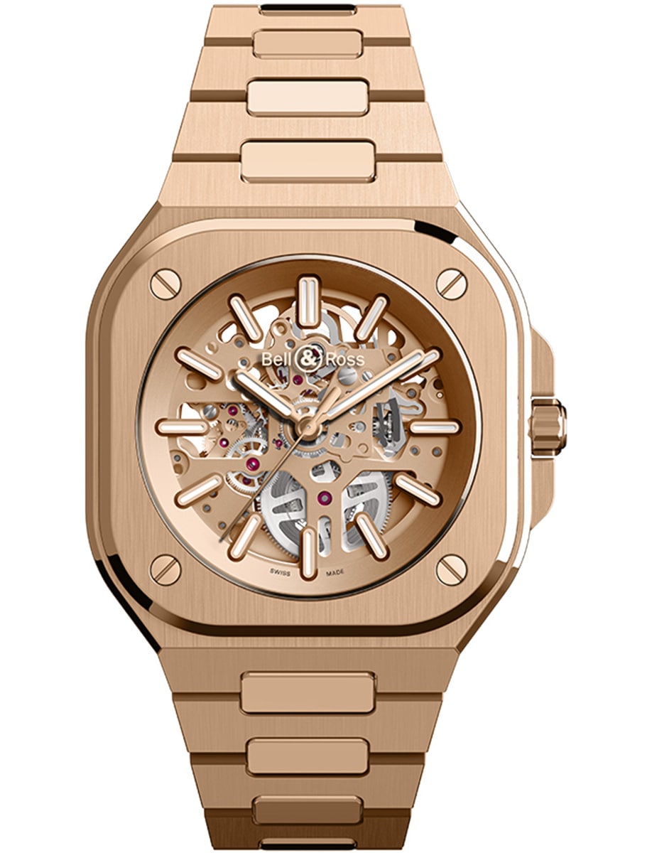 BR-05 Urban 40mm Automatic in Rose Gold on Rose Gold Bracelet with Skeleton Dial - Limited Edition 99 pieces